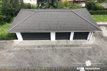 Blick auf Garage