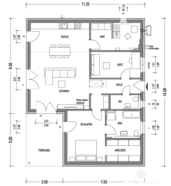 1894 Bungalow Grundriss 