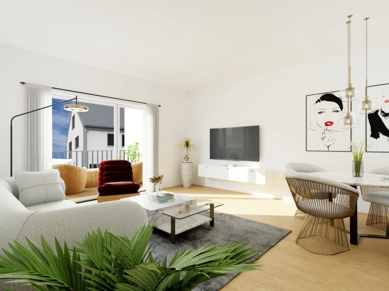 Musterfoto Wohnzimmer - Wohnung kaufen in Heidenau - Jetzt in Wohneigentum investieren - Kapitalanlage oder Selbstnutzung
