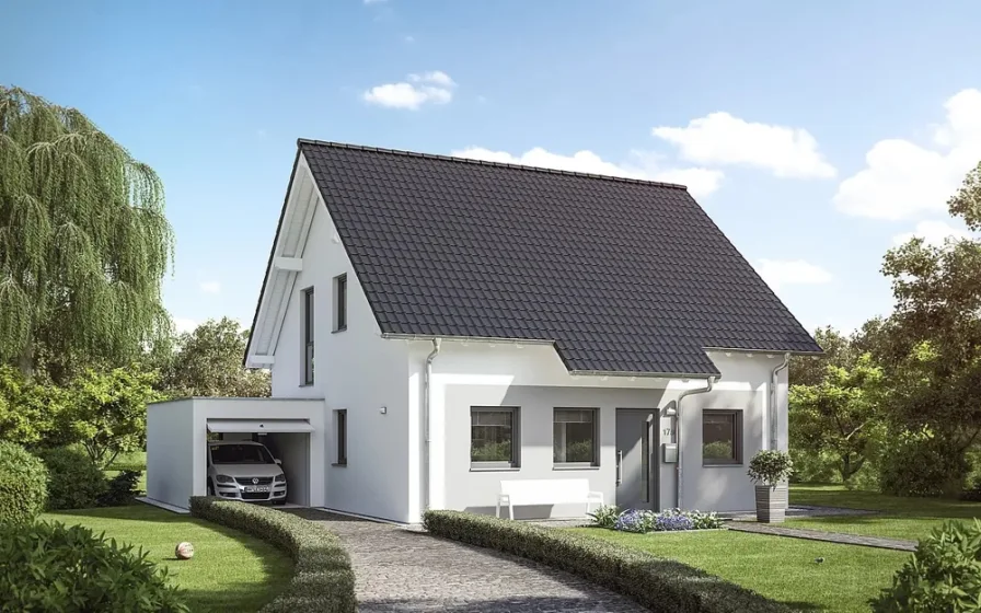Beispiel Klassisches Einfamilienhaus - Grundstück kaufen in Großröhrsdorf - Traumhaftes Baugrundstück mit Panoramablick Richtung Süden