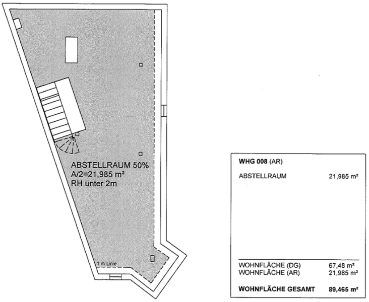 Grundriss Wohnung 8 obere Etage