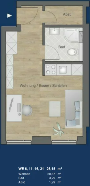 Grundriss Wohnung 6