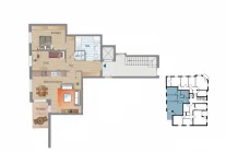 Muster - Grundriss Wohnung 2 