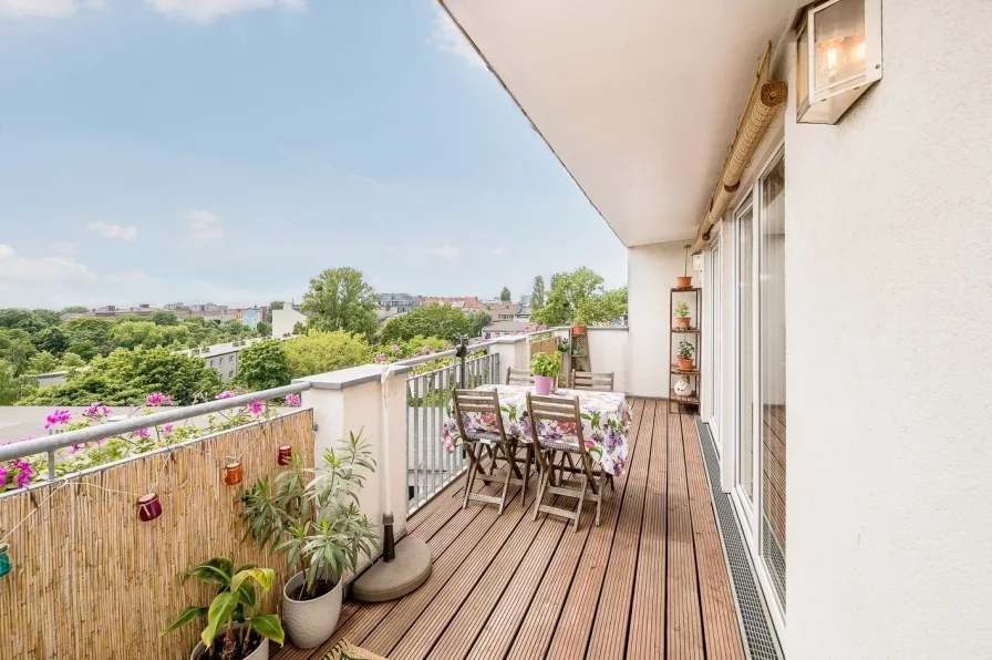 Terrasse - Wohnung kaufen in Berlin - Dachgeschoss-Maisonette-Wohnung mit Ausblick über Berlin-Mitte
