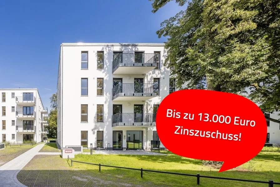 Außenansicht Eingang - Wohnung kaufen in Königs Wusterhausen - Wunderschöne 4-Zimmer-Erdgeschosswohnung vor den Toren Berlins!