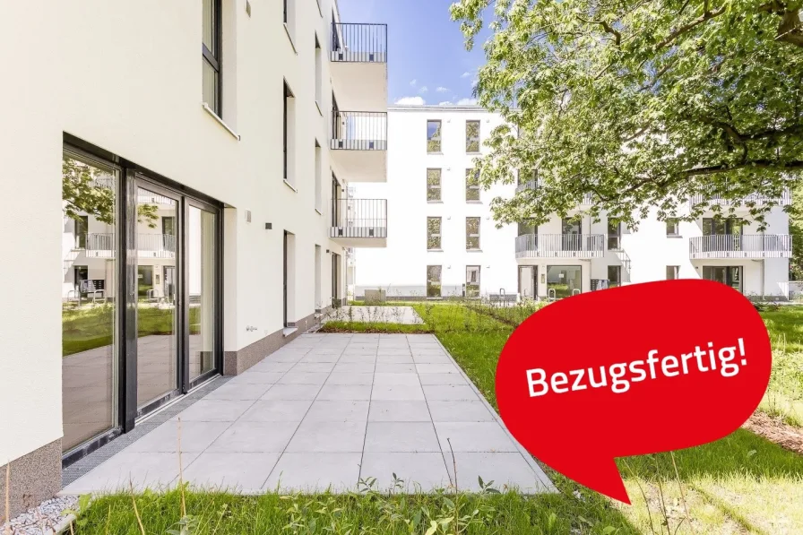 Außenansicht Richtung Terrasse - Wohnung kaufen in Königs Wusterhausen - Kronenpark! 4-Zimmer-Terrassenwohnung mit moderner Einbauküche