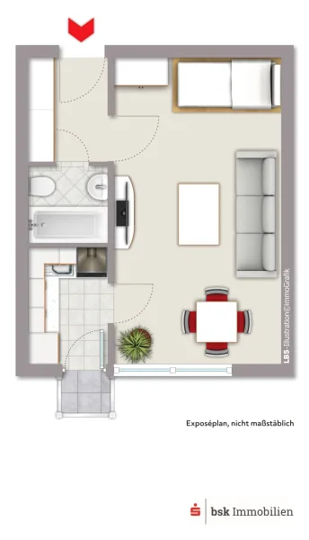 Grundriss_1-Zimmer-Wohnung