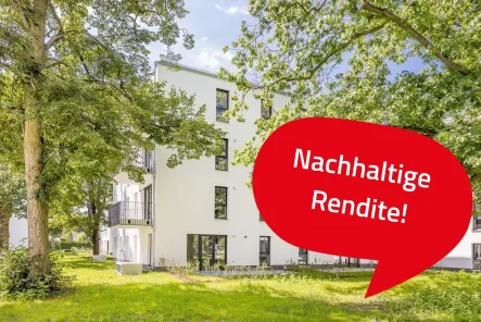 Außenansicht Terrassen - Wohnung kaufen in Königs Wusterhausen - Vermietete 2-Zimmer-Neubauwohnung mit nachhaltiger Rendite!