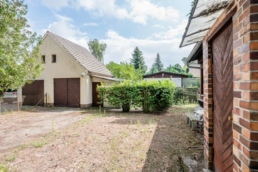 Blick auf die Garage