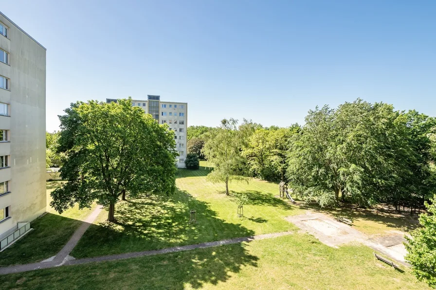 Blick vom Balkon