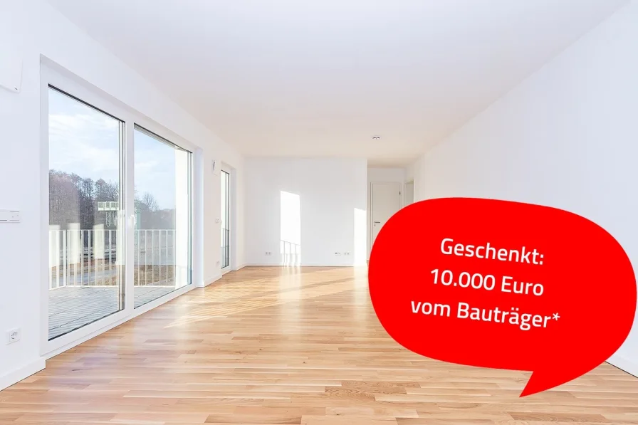 Beispiel Wohn- & Essbereich - Wohnung kaufen in Bestensee - Hochwertiger Neubau: 4 Zimmer mit Balkon & Berlin-Nähe