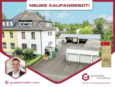 Frame2023_Kukelka_NEUES KAUFANGEBOT Kopie - Haus kaufen in Bonn / Rüngsdorf - Betongold in Rüngsdorf! Solides 3-Familienhaus mit 7 Garagen, 3 Carports und Halle auf 1.033m² Grund