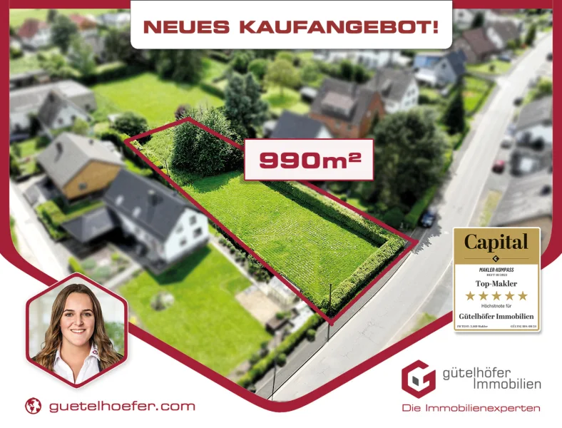 NEUES KAUFANGEBOT - Grundstück kaufen in Bad Münstereifel / Wald - Erfüllen Sie sich Ihren Neubautraum! Erschlossenes 990m² Baugrundstück in Bad Münstereifel - Wald