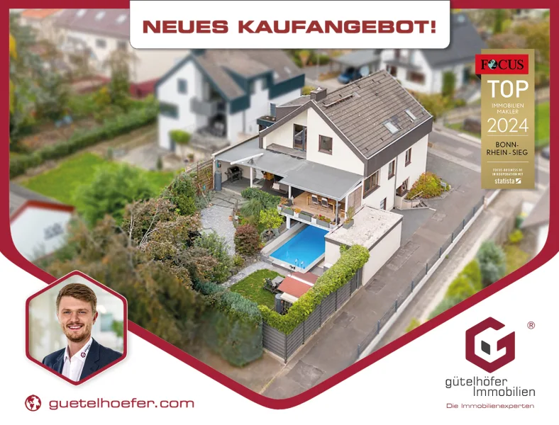 NEUES KAUFANGEBOT - Haus kaufen in Rheinbach / Merzbach - Stilvoll Wohnen und Relaxen! Modernisiertes Einfamilienhaus mit Einliegerwohnung, Pool und Koi-Teich