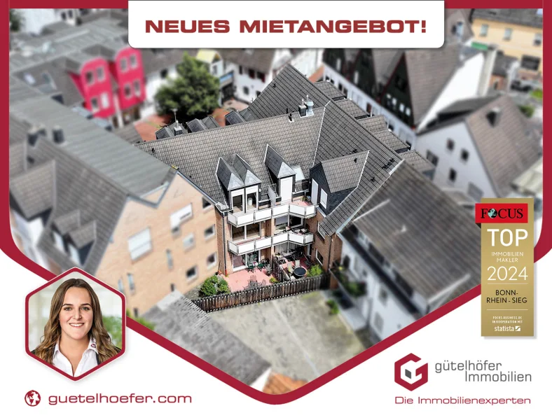 NEUES KAUFANGEBOT - Wohnung mieten in Rheinbach - Mitten in der Stadt! Attraktive Zweiraumwohnung mit Balkon und Tiefgarage in Rheinbach