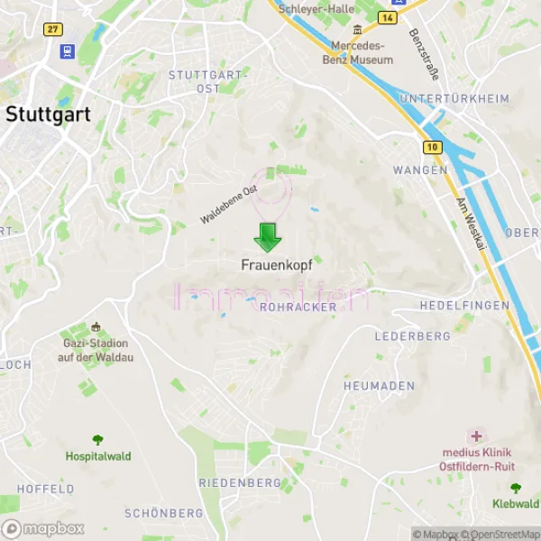 Lage in Stuttgart