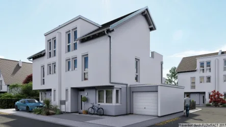 Kamera01 Haus Eingangsseite FINAL - Haus kaufen in INGELHEIM SPORKENHEIM - Vorankündigung: Neubau Doppelhaushälften in Ingelheim- Sporkenheim €699.000 - €925.000