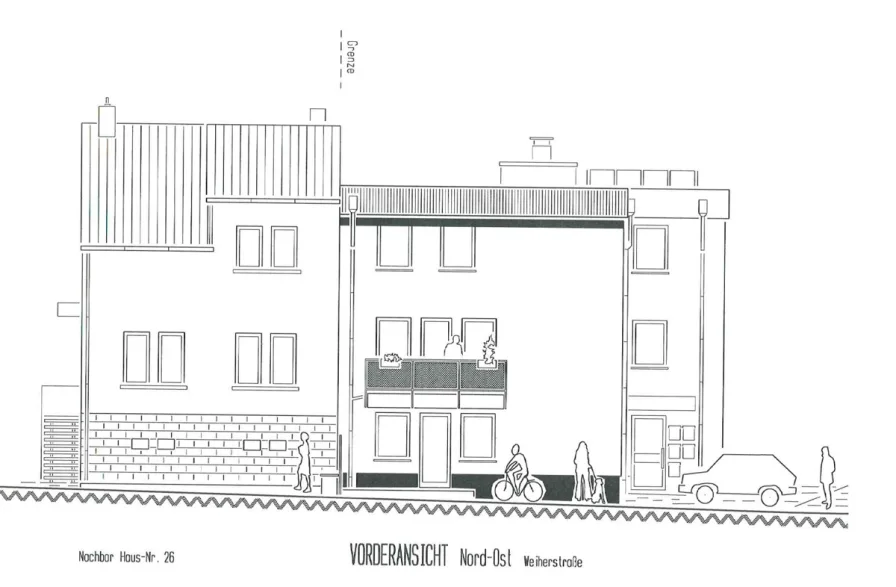 Vorderansicht  - Wohnung kaufen in Wadgassen / Hostenbach - Provisionsfreie Eigentumswohnung im Obergeschoss eines Neubauvorhabens in Wadgassen - Hostenbach