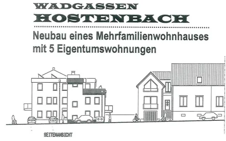 Neubau eines Mehrfamilienhauses  - Wohnung kaufen in Wadgassen / Hostenbach - Provisionsfreie Eigentumswohnung im Erdgeschoss eines Neubauvorhabens in Wadgassen - Hostenbach