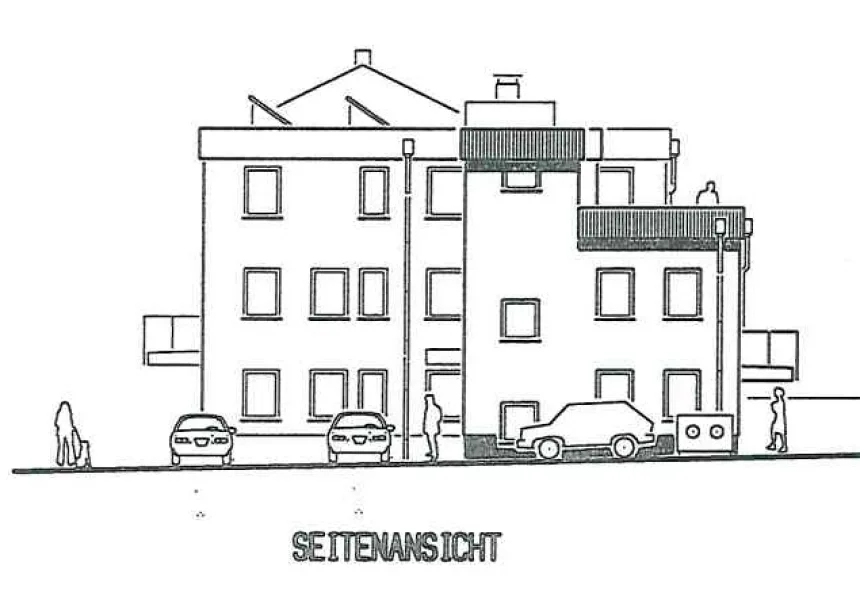 Seitenansicht Titelbild  - Wohnung kaufen in Wadgassen / Hostenbach - Penthousewohnung mit Fernblick in Wadgassen Hostenbach