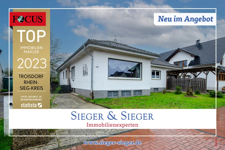  - Haus kaufen in Troisdorf / Eschmar - Toller und geräumiger Bungalow mit viel Platz in ruhiger Lage von Troisdorf-Eschmar!