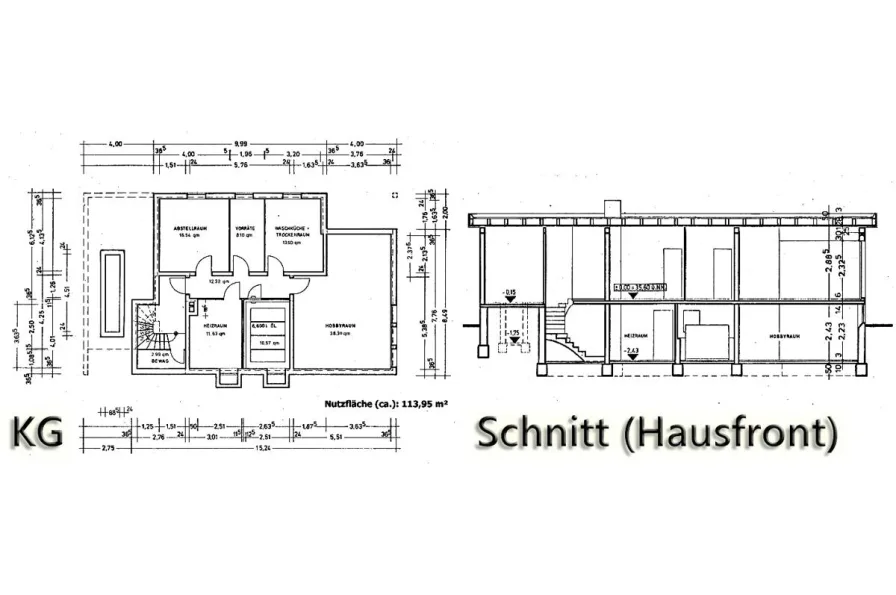 Grundriss und Schnitt - Ca.-A.