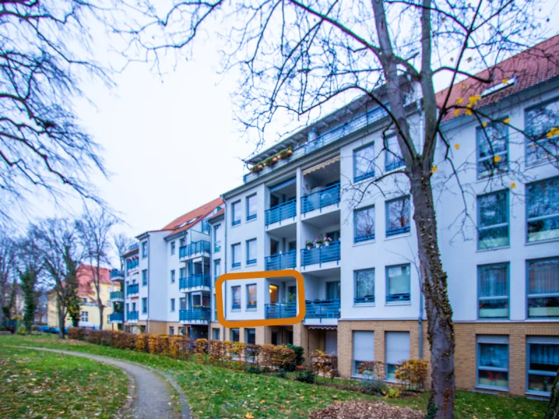 Außenansicht - Wohnung kaufen in Magdeburg - Attraktive Kapitalanlage: Seniorengerechte Wohnung in Magdeburgs grüner Oase