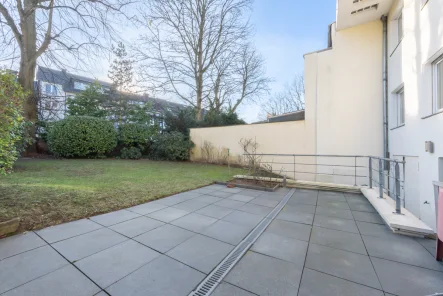 Ansicht Terrasse  - Büro/Praxis mieten in Essen - Rarität Bürofläche mit Garten  und Stellplatz in Bestlage von Rüttenscheid!