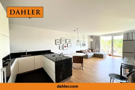 Apartment - Wohnung mieten in Hamburg-Winterhude - Möbliertes Luxus-Apartment mit abgetrenntem Schlafbereich im stilvollen Neubau