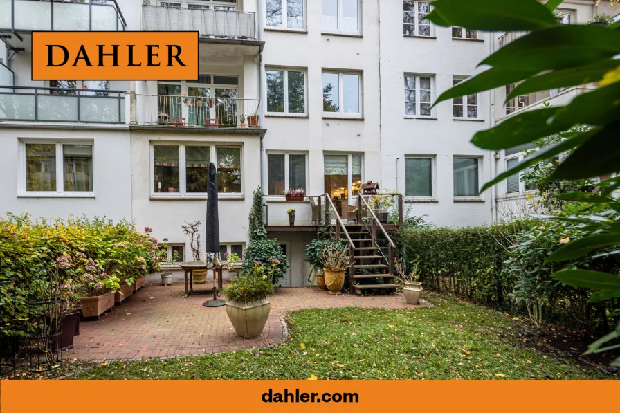 Garten - Wohnung kaufen in Hamburg-Eilbek - Schöne Gartenwohnung mit großer Terrasse im Auenviertel