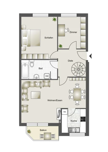 Grundriss OG (schematisch dargestellt)