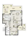 2. Obergeschoss Variante 2 (schematisch dargsetellt)