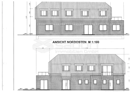 Ansicht 2  - Grundstück kaufen in Trittau - Grundstück mit Baugenehmigung für ein Doppelhaus