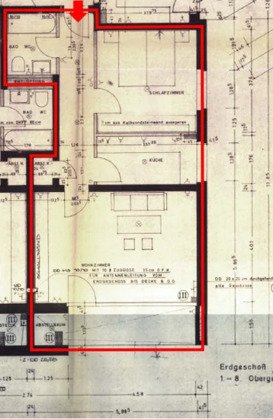 Grundriss Wohnung 45