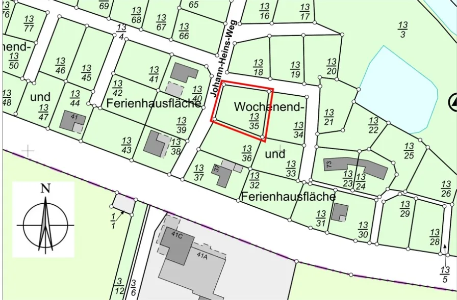 Lageplan - Grundstück kaufen in Zeven / Brauel - Zeven / Brauel: Idyllisches Wochenendgrundstück mit 309 m²
