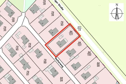 Lageplan - Grundstück kaufen in Fintel - Baugrundstück im Ferienhausgebiet Fintel mit 835 m²