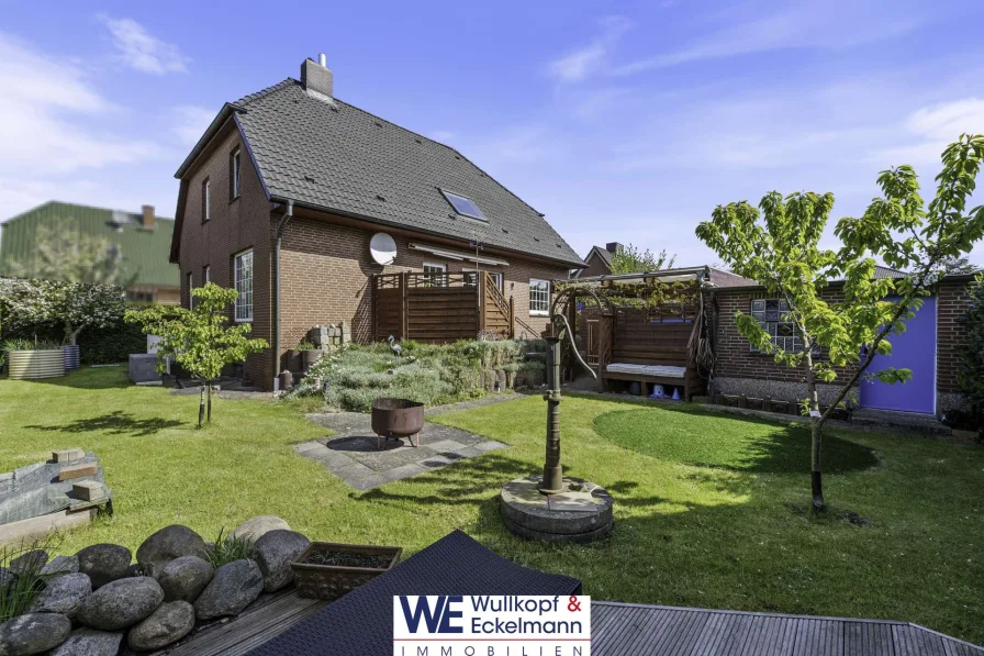 Gartenansicht - Haus kaufen in Schenefeld - Mein Eigenheim mit Keller und Garage in idyllischer Wohnlage!