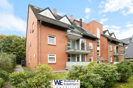 Hausansicht  - Wohnung kaufen in Hamburg - Gepflegtes 1-Zimmer-Apartment mit Pkw-Stellplatz