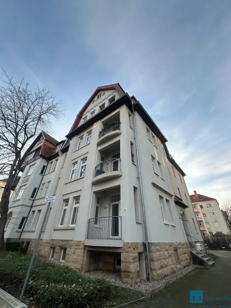 Hausansicht - Wohnung mieten in Erfurt - Schicke Wohnung mit Balkon in der beliebten Brühlervorstadt!