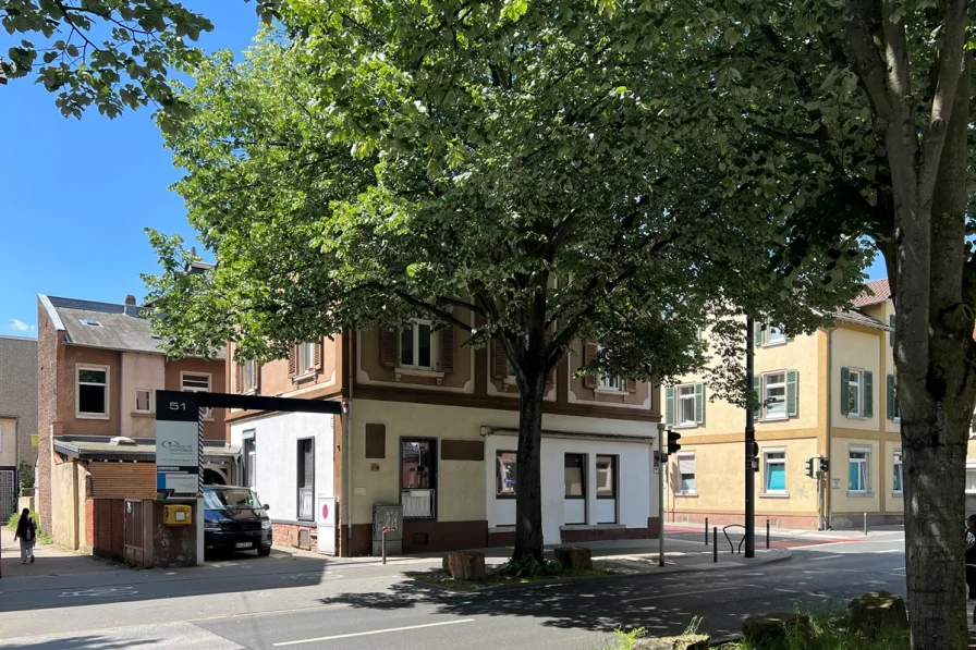 01 - Haus kaufen in Frankfurt am Main - Wohn- und Geschäftshaus in Frankfurt-Höchst, Ortsgrenze zu Unterliederbach