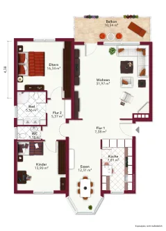 große Wohnung - vielseitig nutzbar - Wohnung kaufen in Langenselbold - AS-Immobilien.com +++ großzügige Eigentumswohnung in zentraler Lage von Langenselbold +++