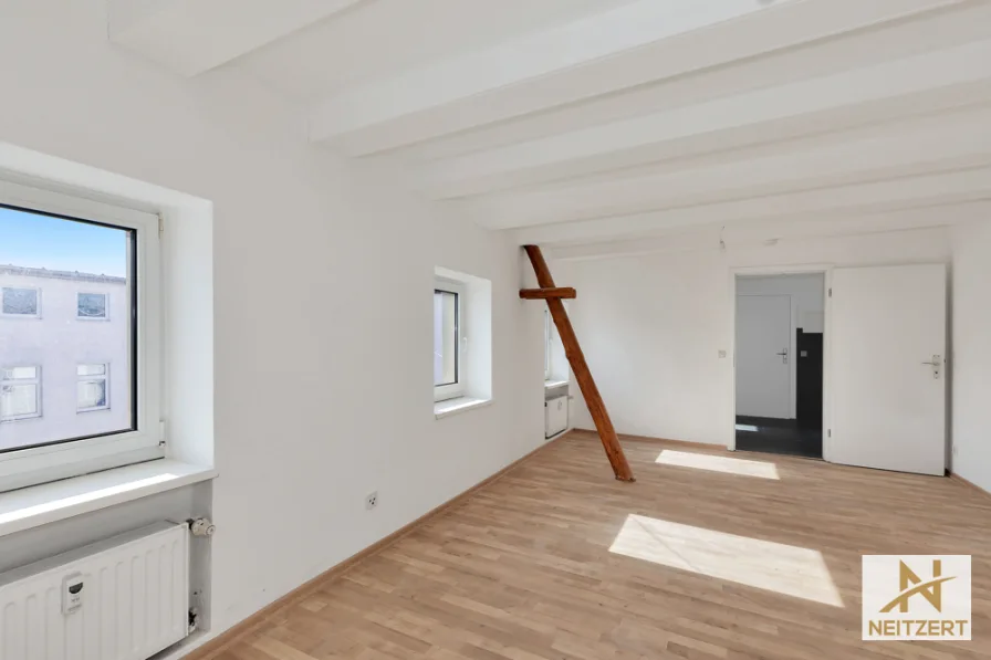 Wohnbereich - Wohnung mieten in Magdeburg - Komplett renovierte 2-Zimmer-Wohnung! Ideal für junge Paare oder Pendler.