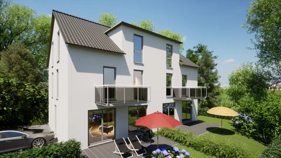 Ansicht Haus 5 - Haus kaufen in Königstein - Moderne Doppelhaushälfte in hervorragender Wohnlage