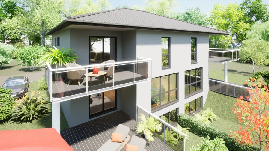 Ansicht - Haus kaufen in Königstein - Willkommen in Ihrem Traumhaus  -  Perfektes Familienidyll in grüner und sonniger Oase