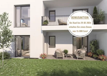 Impressionen Terrasse - Wohnung kaufen in Hainburg - Bonusaktion: Bei Kauf bis 29.02.24 erhalten Sie einen Bonus von 15.000 EUR