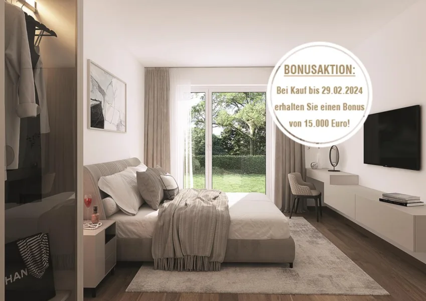 Impressionen Schlafen - Wohnung kaufen in Hainburg - Bonusaktion: Bei Kauf bis 29.02.24 erhalten Sie einen Bonus von 15.000 EUR