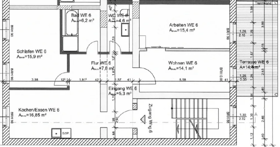 Grundriss WE 6