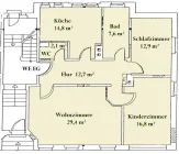 Grundriss Wohnung im EG