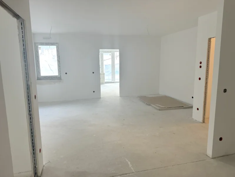 Wohonzimmer. - Wohnung kaufen in Seeheim-Jugenheim / Jugenheim - Energieeffizienter Neubau in Bevorzugter Wohnlage, Barrierefrei, 3-Zi. ETW mit 2x Balkonen