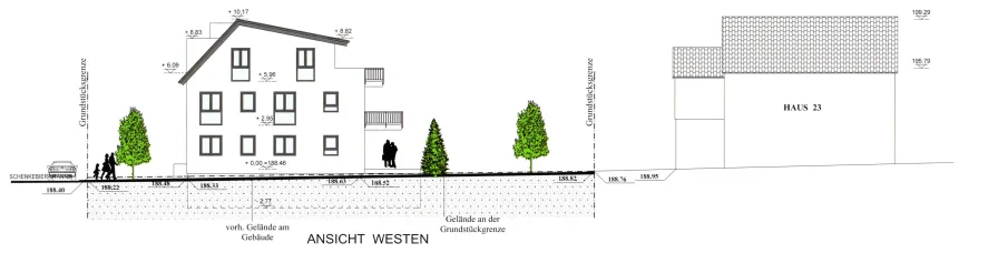 Ansicht von Westen